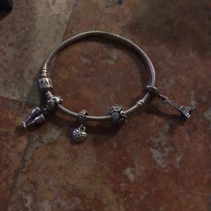 Pandora Bracelet with 4 Charms